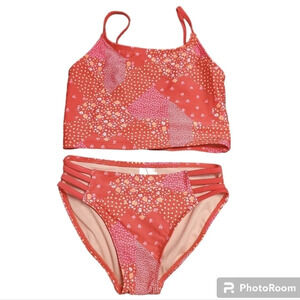 NWT Art Class Girls Floral Swimsuit 2 PC L 10/12